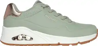 Bol.com Skechers Uno - Shimmer Away Dames Sneakers - Groen - Maat 38 aanbieding