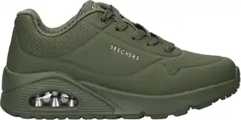 Bol.com Skechers Uno Stand On Air Sneakers groen Textiel - Maat 34 aanbieding