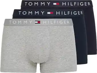 Bol.com Tommy Hilfiger 3pack Trunk Heren Ondergoed - Grijs/Blauw/Blauw - Maat S aanbieding