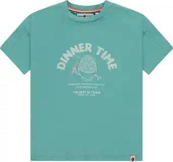 Bol.com Stains and Stories boys t-shirt short sleeve Jongens T-shirt - turquoise - Maat 98 aanbieding