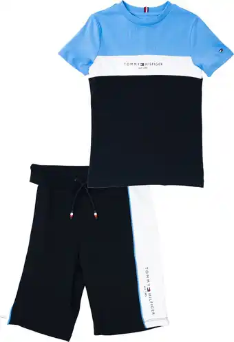 Bol.com Tommy Hilfiger ESSENTIAL COLORBLOCK SHORT SET Jongens Kledingset - Blue - Maat 16 aanbieding