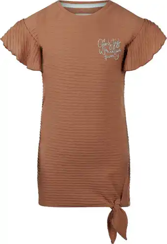 Bol.com No Way Monday R-girls 4 Meisjes T-shirt - Faded brown - Maat 140 aanbieding