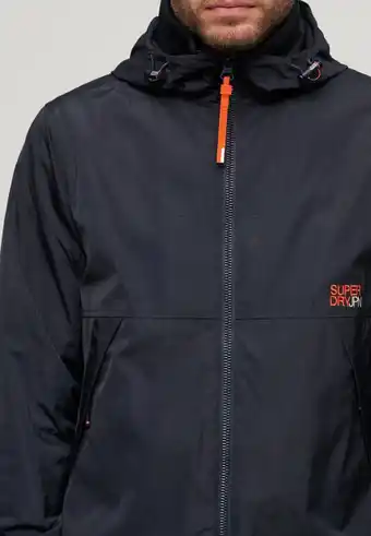 Bol.com Superdry HOODED WINDBREAKER JKT Heren Jas - Blauw - Maat S aanbieding