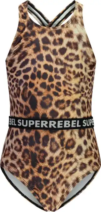 Bol.com SuperRebel R401-5004 Meisjes Badpak - AO Leopard - Maat 10-140 aanbieding