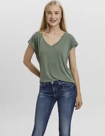 Bol.com VERO MODA VMFILLI SS V-NECK TEE GA NOOS Dames Top - Maat L aanbieding