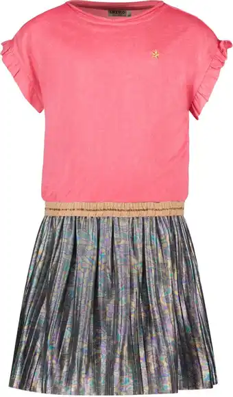 Bol.com Like Flo F402-5830-B Meisjes Jurk - Pink - Maat 128 aanbieding