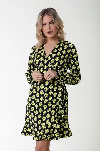 Bol.com Colourful Rebel Telsi Small Flower Wrap Dress- XXL aanbieding