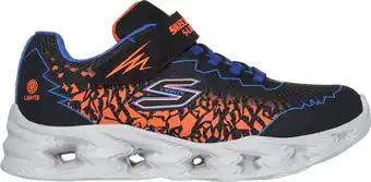 Bol.com Skechers Vortex 2.0 - Zorento Jongens Sneakers - Zwart/Blauw/Oranje - Maat 34 aanbieding