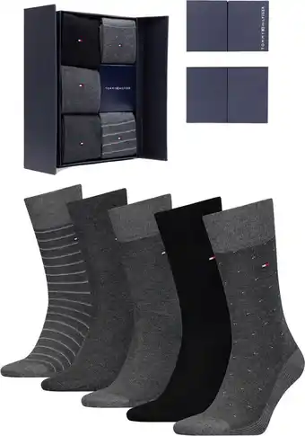 Bol.com Tommy Hilfiger Sokken Giftbox Birdeye 5-pack Dark Grey Melange aanbieding