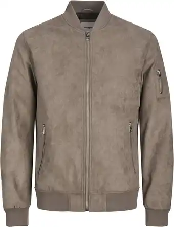 Bol.com Jack & Jones Rocky Faux Suede Bomber Jas Beige XL Man aanbieding