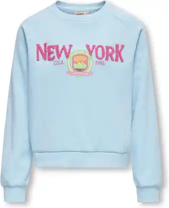 Bol.com ONLY KOGGOLDIE L/S NYC O-NECK BOX SWT Meisjes Trui - Maat 122/128 aanbieding