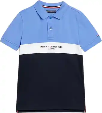 Bol.com Tommy Hilfiger ESTABLISHED CLRBLOCK POLO S/S Jongens Poloshirt - Blue - Maat 16 aanbieding