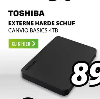 Expert Toshiba externe harde schijf | canvio basics 4tb aanbieding