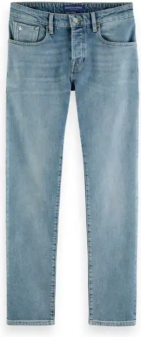 Bol.com Scotch & Soda Essentials Ralston in Biologisch cotton – Aqua Blue Heren Jeans - Maat 34/32 aanbieding