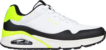 Bol.com Skechers Uno - Back Lit Heren Sneakers - White Lime - Maat 42 aanbieding