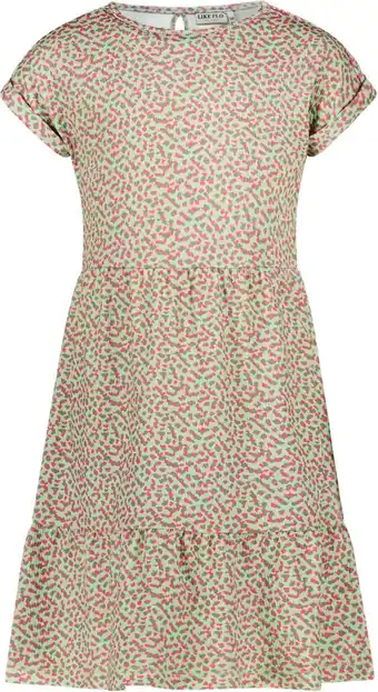 Bol.com Like Flo F402-5823 Meisjes Jurk - Soft green Dot - Maat 116 aanbieding