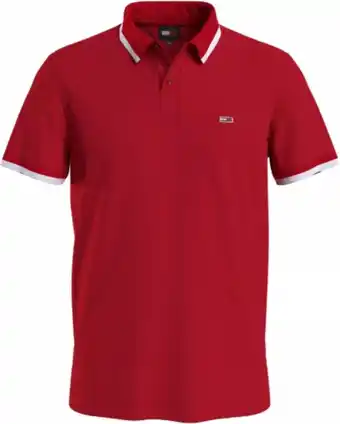 Bol.com Tommy Hilfiger TJM Regular Solid Tipped Heren Polo - Rood - Maat S aanbieding