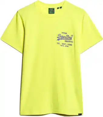 Bol.com Superdry NEON VL T SHIRT Heren - Geel - Maat S aanbieding