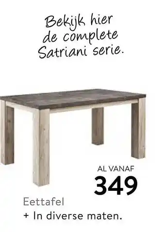 Profijt Meubel Eettafel aanbieding