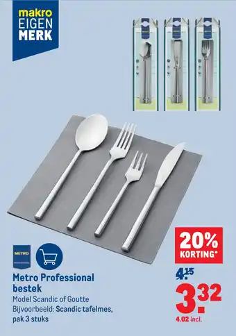 Makro Metro professional bestek aanbieding