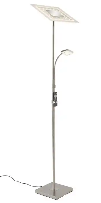 Bol.com Briloner Leuchten AGILED Vloerlamp met afstandsbediening - Met zwenkarm - H 1800 mm - Staal aanbieding