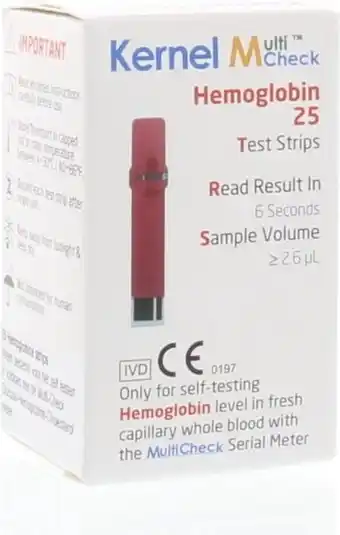 Bol.com Testjezelf Multicheck HB (hemoglobine) Strips 25 st aanbieding