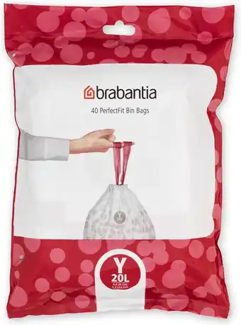 Bol.com Brabantia PerfectFit Vuilniszakken - 20 l - Code Y - 40 stuks aanbieding