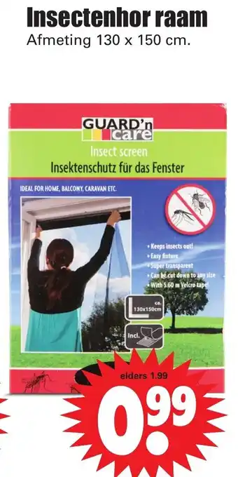 Dirk Insectenhor raam 130-150cm aanbieding