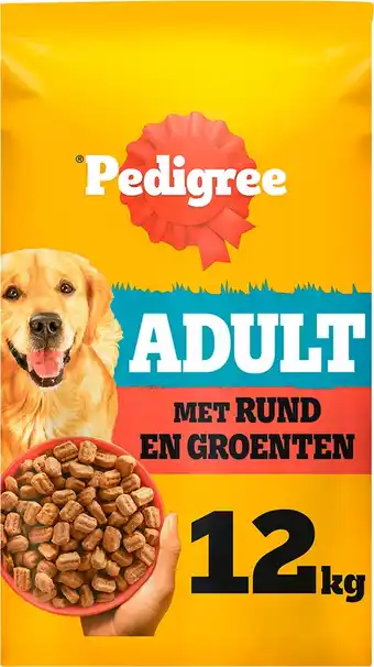 Bol.com Pedigree - Adult - Droogvoer Hondenbrokken - Rund en Groenten 12kg aanbieding