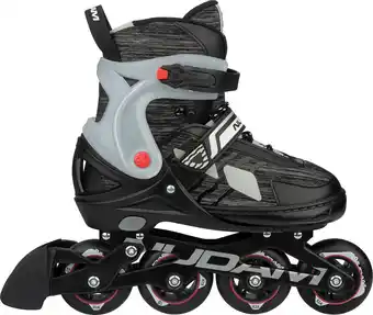Bol.com Nijdam Inlineskates - Tarmac Tremor - Zwart/Zilvergrijs/Rood - Maat 38-42 aanbieding