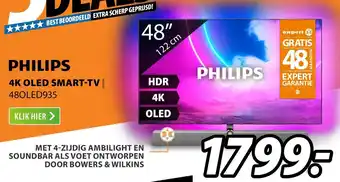 Expert Philips 4K OLED SMART TV | 48OLED935 aanbieding