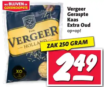 Nettorama Vergeer Geraspte Kaas Extra Oud 250g aanbieding