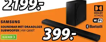 Expert SAMSUNG Soundbar met draadloze subwoofer | HW-Q800T aanbieding