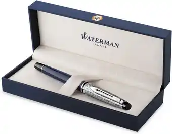 Bol.com Waterman Expert vulpen | Metaal-blauwe lak met palladium detail | Gebeitelde dop | Roestvrij staal fijne penpunt aanbieding