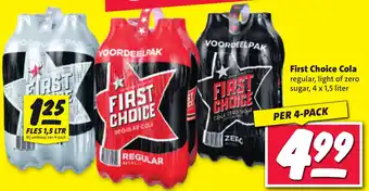 Nettorama First Choice Cola 4 x 1.5 liter aanbieding