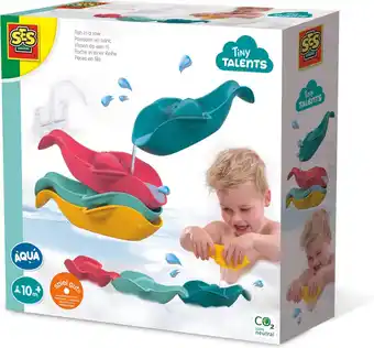 Bol.com SES - Tiny Talents - Montessori Badspeelgoed - Vissen op een rij - 4 stuks - veel speelmogelijkheden aanbieding