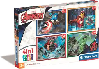 Bol.com Clementoni Marvel Avengers Puzzel - 4-in-1 puzzel - Kinderpuzzel - Vanaf 3 jaar aanbieding