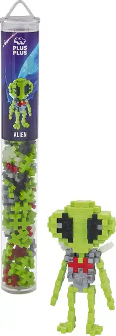 Bol.com Plus-Plus - Alien Tube - Constructiespeelgoed - Set Met Bouwstenen - 100 Delige Bouwset - Bouwspeelgoed - Neon Kleur - Vanaf  aanbieding