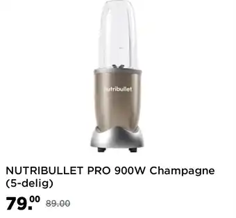 MediaMarkt NUTRIBULLET PRO 900W Champagne (5-delig) aanbieding