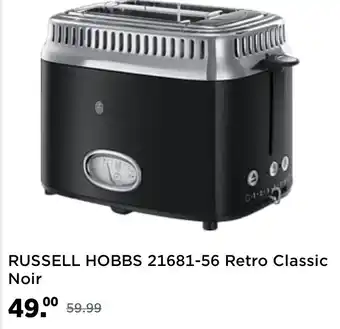 MediaMarkt RUSSELL HOBBS 21681-56 Retro Classic Noir aanbieding