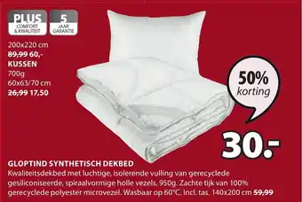 Jysk Gloptind synthetisch dekbed aanbieding