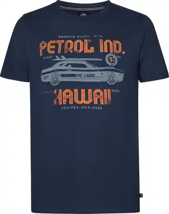 Bol.com Petrol Industries - Heren Artwork T-shirt Stroll - Blauw - Maat L aanbieding