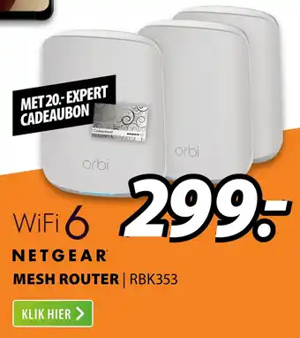 Expert Wifi 6 netgear mesh router | rbk353 aanbieding