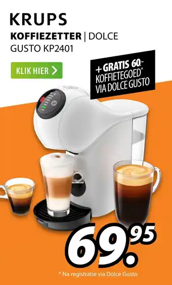 Expert Krups koffiezetter | dolce gusto kp2401 aanbieding