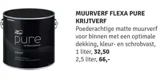 Nijhof Muurverf flexa pure krijtverf 1 liter aanbieding