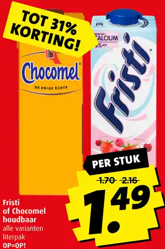 Boni Fristi of Chocomel houdbaar aanbieding