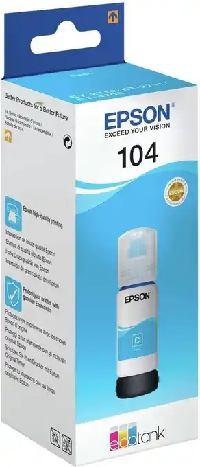 Bol.com Epson 104 EcoTank - Inktfles / Cyaan aanbieding