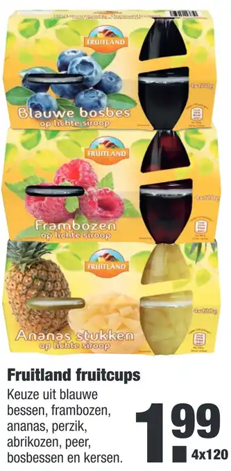 ALDI Fruitland fruitcups 4x120 gram aanbieding