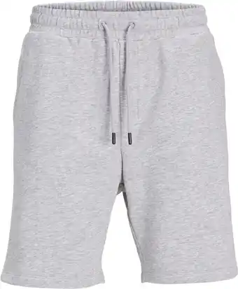 Bol.com JACK & JONES Bradley Sweat Shorts loose fit - heren joggingbroek kort - lichtgrijs melange - Maat: L aanbieding