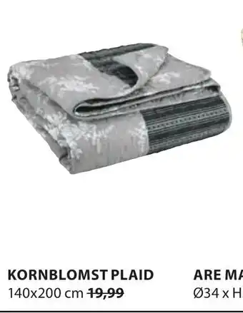 Jysk Kornblomst plaid aanbieding